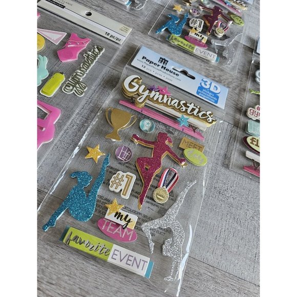 Sticker Lot Sports Gymnastics Scrapbooking 3D Stickers RARE Mambi + #72 - Picture 4 of 8